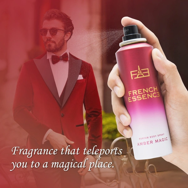 French Essence Amber Magic No Gas Parfum Body Spray - Unisex - 120ML