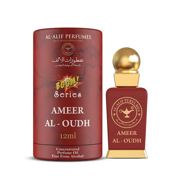 Al Alif AMEER AL OUDH Boom Series Perfume Roll-On Attar - 12ML