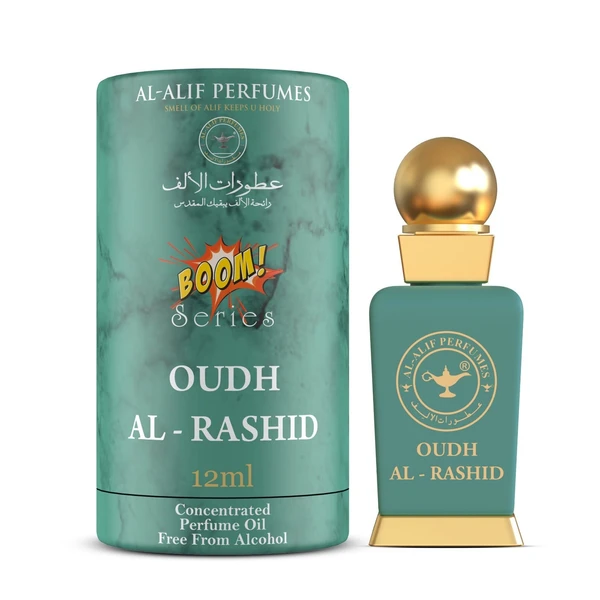 Al Alif OUDH AL RASHID Boom Series Perfume Roll-On Attar - 12ML