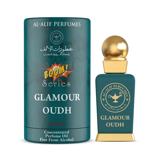 Al Alif GLAMOUR OUDH Boom Series Perfume Roll-On Attar - 12ML