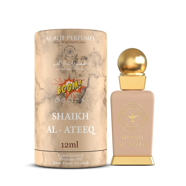 Al Alif SHAIKH AL ATEEQ Boom Series Perfume Roll-On Attar - 12ML