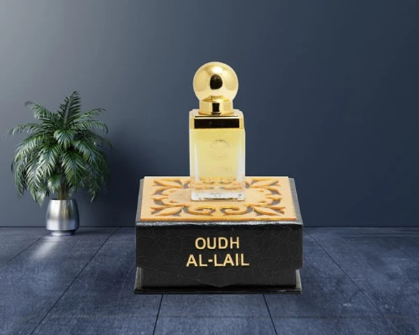 Al Alif Oudh Al Lail Gold Series Premium Attar - For Men - 12ML