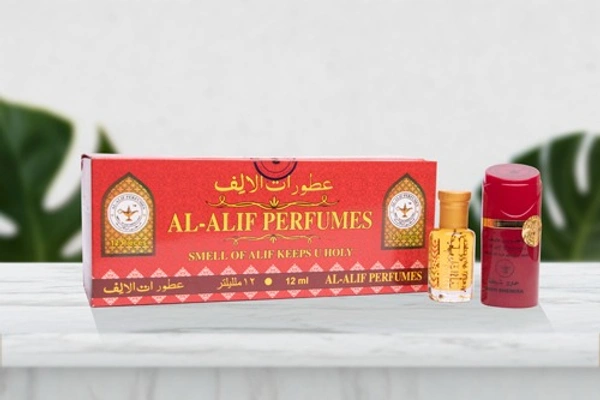 Al Alif Oudh Sheikha Attar Premium Perfume Oil - For Men - 12ML