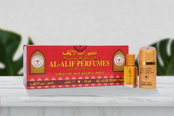 Al Alif Rumba Gold Attar Premium Perfume Oil - Unisex - 12ML