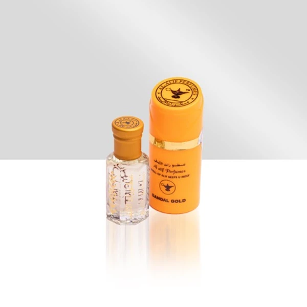 Al Alif Sandal Gold Attar Premium Perfume Oil - For Men - 12ML