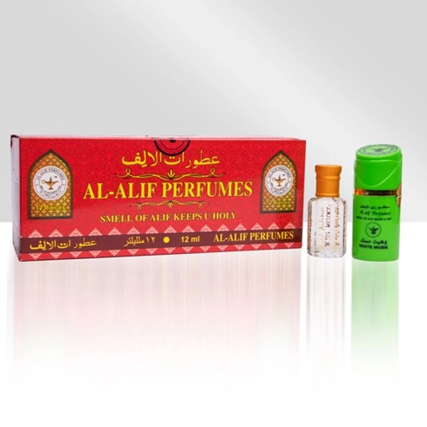 Al Alif White Musk Attar Premium Perfume Oil - Unisex - 12ML