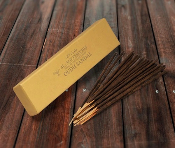 Al Alif Oudh Sandal Handmade Masala Agarbatti Incense Sticks - 50GM