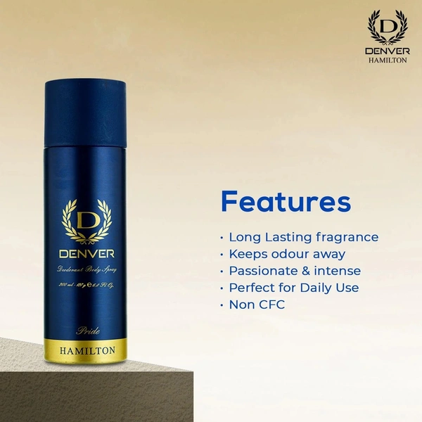 Denver pride hamilton deodorant body spray - for men - 165ML