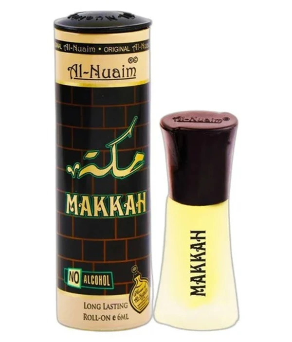 Al Nuaim MAKKAH Perfume Roll-On Attar Free from ALCOHOL Round Gift Pack - 6ML