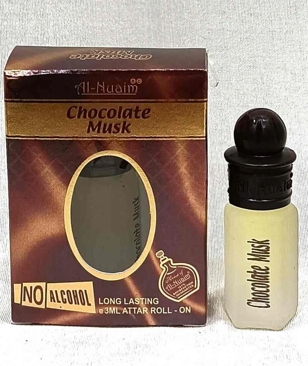 Al Nuaim chocolate musk perfume roll-on attar free from alcohol - 3ML