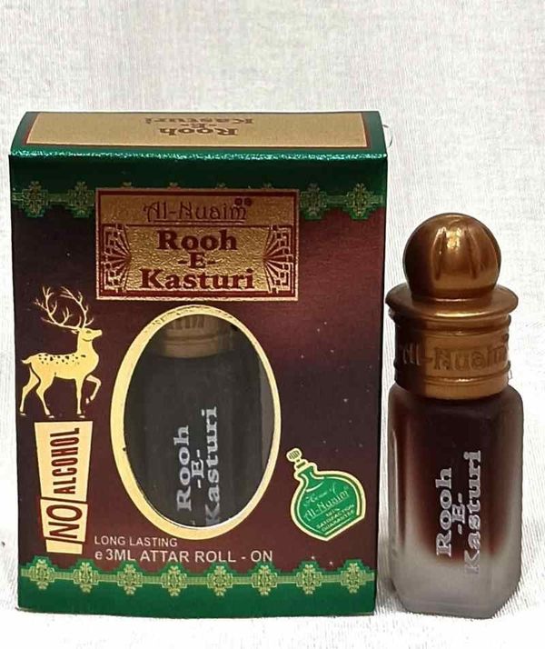 Al Nuaim rooh-e-kasturi perfume roll-on attar free from alcohol - 3ML