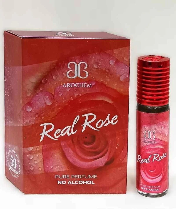 Arochem real rose perfume roll-on attar free from alcohol - 6ML