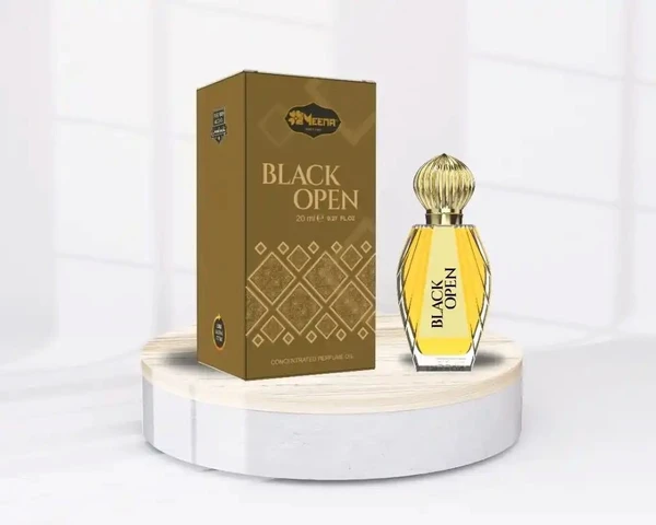 Meena Black Open Perfume Roll-On Attar (Itr) Free from ALCOHOL - 20ML