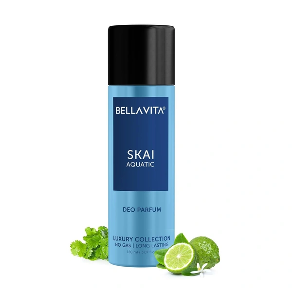 Bellavita SKAI Aquatic Long Lasting Deodorant Spray NO Gas - Unisex