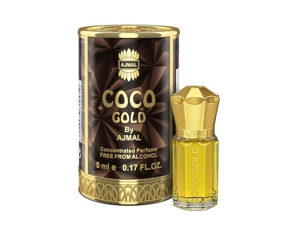 Ajmal Coco Gold concentrated Perfume | For Men | Alcohol Free - 5ML