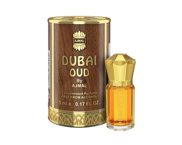 Ajmal Dubai Oud concentrated Perfume | For Men | Alcohol Free - 5ML
