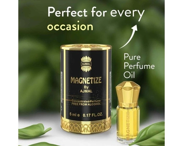 Ajmal Magnetize concentrated Perfume | For Men | Alcohol Free - 5ML