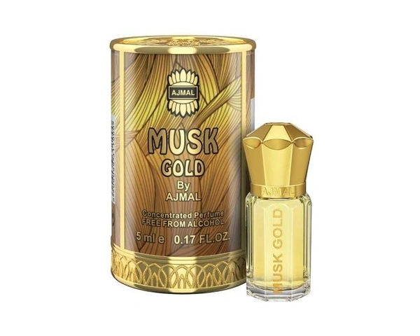 Ajmal Musk Gold concentrated Perfume | For Men | Alcohol Free - 5ML