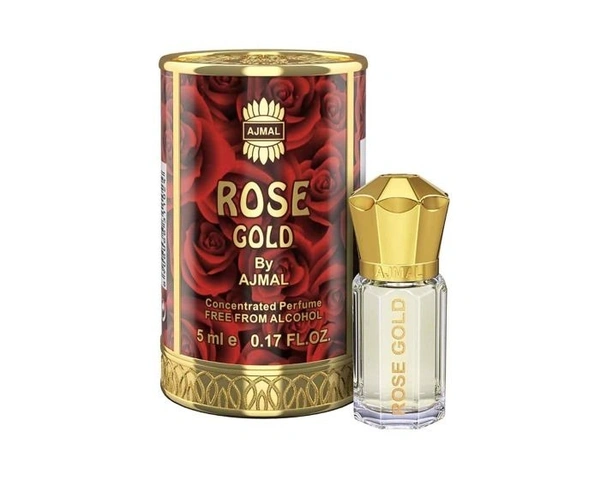 Ajmal Rose Gold concentrated Perfume | For Men | Alcohol Free - 5ML