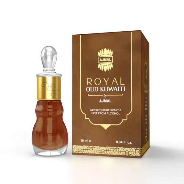 Ajmal Royal Oud Kuwaiti concentrated Perfume | Unisex | Alcohol Free - 10ML