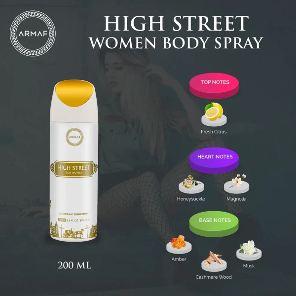 Armaf High Street Perfume Body Spray - For Women - 200ML