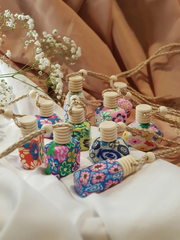 Groovy Fragrances Car Air Freshener Perfume Fancy hanging bottle | Natural Perfume Oil | Mix Shape 12ML - FRUIT Punch