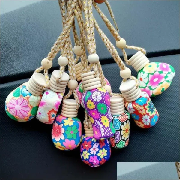 Groovy Fragrances Car Air Freshener Perfume Fancy hanging bottle | Natural Perfume Oil | Mix Shape 12ML - FRUIT Punch