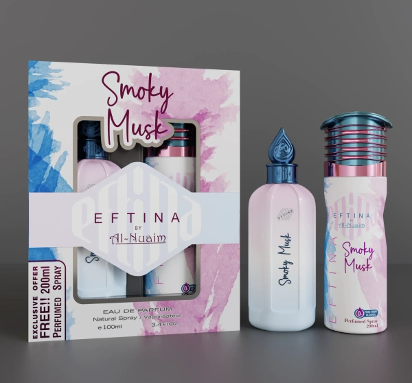 Al Nuaim Smoky Musk Fragrance Set 2 in 1 - 200ML+100ML