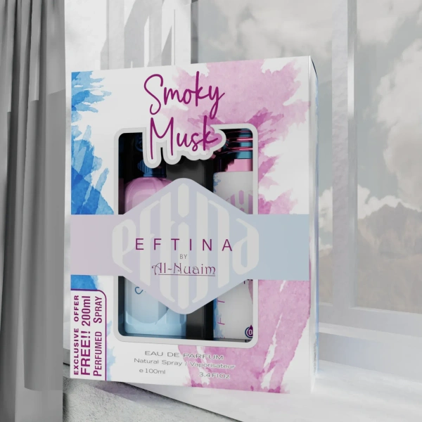 Al Nuaim Smoky Musk Fragrance Set 2 in 1 - 200ML+100ML