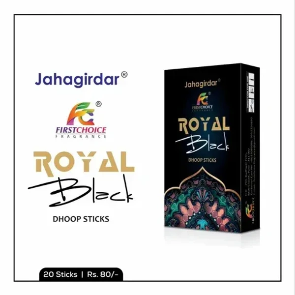First Choice ROYAL Black Dhoop Sticks - 20 Sticks