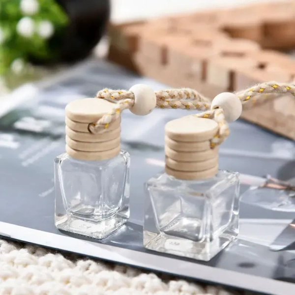 Groovy Fragrances Car Air Freshener Perfume Plain hanging bottle | Natural Perfume Oil | Mix Shape 6ML - Ponds