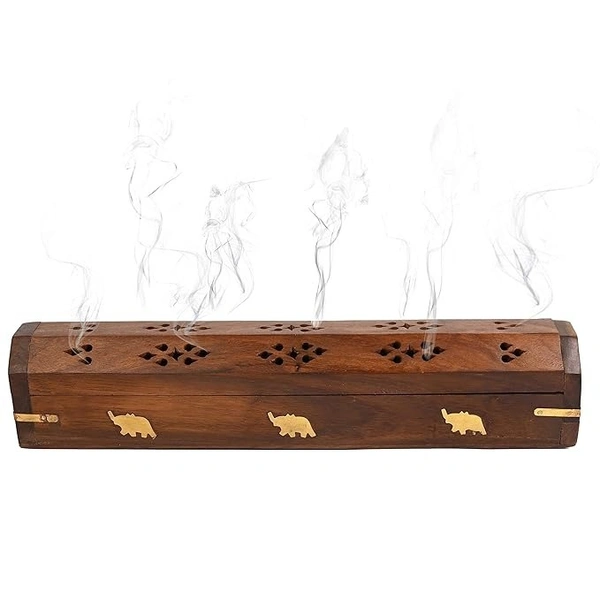 Groovy Fragrances New Antiq Wooden Incense (Agarbatti) Stand - Small