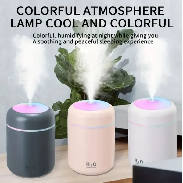 Wooden Mini H2O Humidifier Aroma Oil Diffuser Ultrasonic Air Humidifier Fashion USB Mini LED lights For Home Office