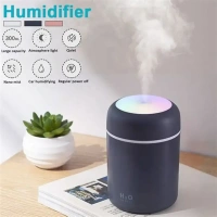 Wooden Mini H2O Humidifier Aroma Oil Diffuser Ultrasonic Air Humidifier Fashion USB Mini LED lights For Home Office