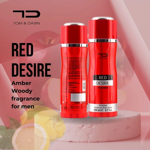 TD Tom & Darin Red Desire Perfumed Deodorant Body Spray - 200ML