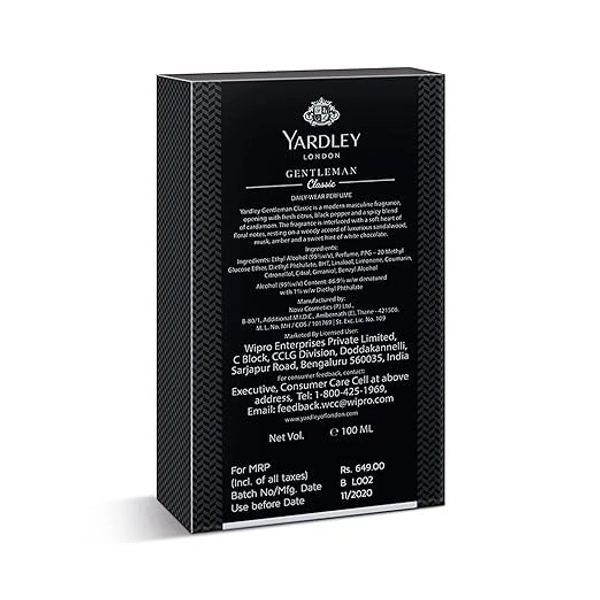 Yardley London Gentleman Classic Eau De Parfum - 100ML