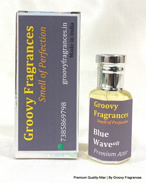 Groovy Fragrances Blue Wave Long Lasting Perfume Roll-On Attar | Unisex | Alcohol Free by Groovy Fragrances - 12ML