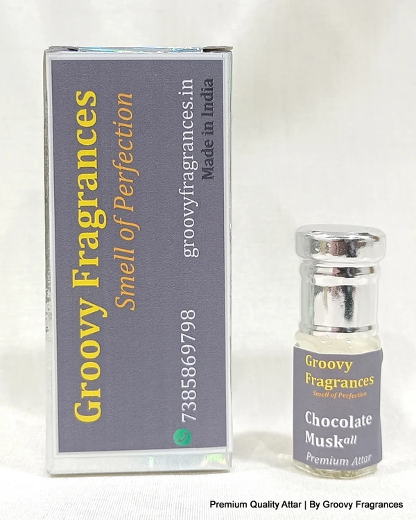 Groovy Fragrances Chocolate Musk Long Lasting Perfume Roll-On Attar | Unisex | Alcohol Free by Groovy Fragrances - 3ML
