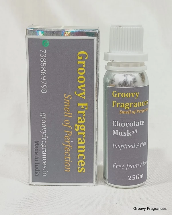 Groovy Fragrances Chocolate Musk Long Lasting Perfume Roll-On Attar | Unisex | Alcohol Free by Groovy Fragrances - 25Gm