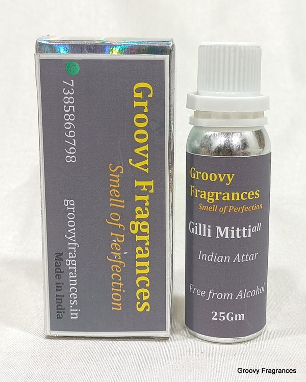 Groovy Fragrances Gilli Mitti Long Lasting Perfume Roll-On Attar | Indian Natural Attar | Alcohol Free by Groovy Fragrances - 25Gm