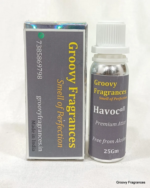 Groovy Fragrances Havoc Long Lasting Perfume Roll-On Attar | Unisex | Alcohol Free by Groovy Fragrances - 25Gm