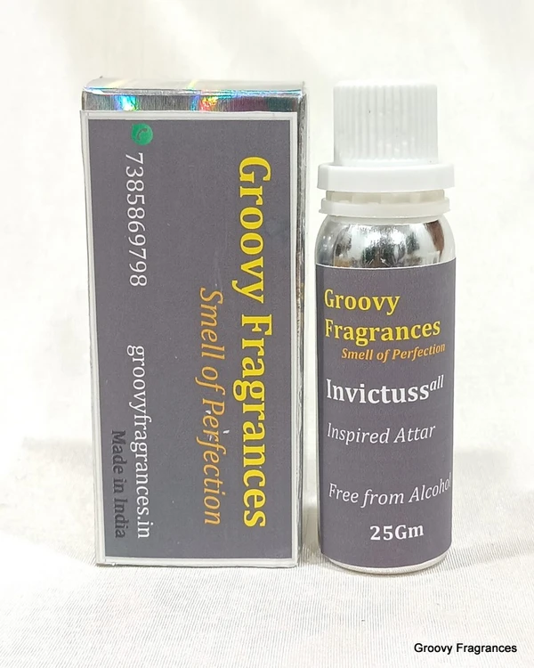 Groovy Fragrances Invictuss Long Lasting Perfume Roll-On Attar | Unisex | Alcohol Free by Groovy Fragrances - 25Gm