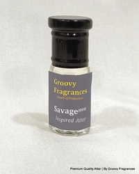 Groovy Fragrances Savage Long Lasting Perfume Roll-On Attar | For Men | Alcohol Free by Groovy Fragrances - 3ML