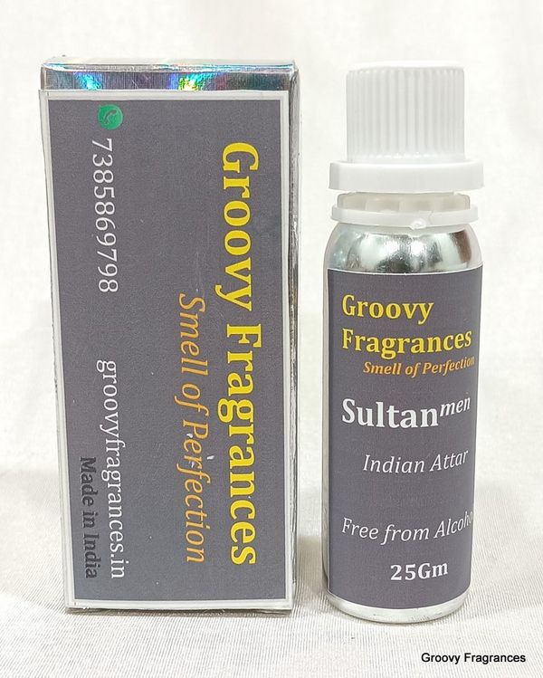 Groovy Fragrances Sultan Long Lasting Perfume Roll-On Attar | For Men | Alcohol Free by Groovy Fragrances - 25Gm