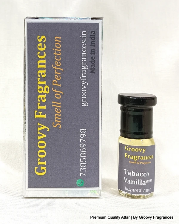 Groovy Fragrances Tabacco Vanilla Long Lasting Perfume Roll-On Attar | For Men | Alcohol Free by Groovy Fragrances - 3ML