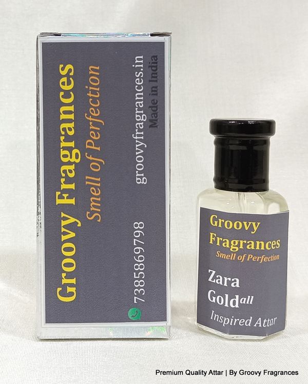 Groovy Fragrances Zara Gold Long Lasting Perfume Roll-On Attar | Unisex | Alcohol Free by Groovy Fragrances - 12ML