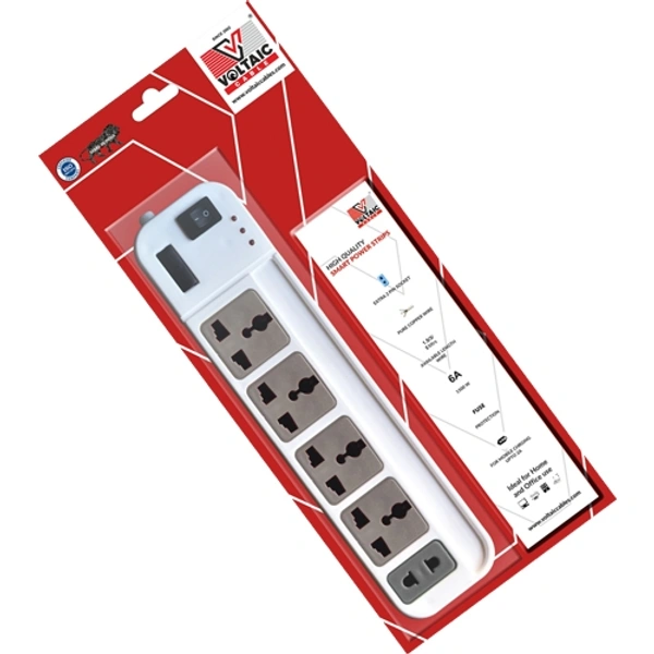 VOLTAIC POWER STRIP 1.5 MTRS VC202 - WHITE