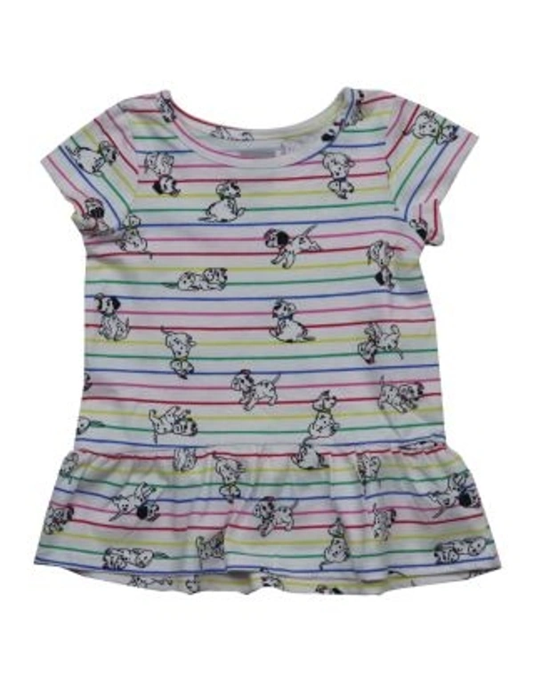 101DALMTIANS PRINTED BABY GIRLS TOP 4D-G