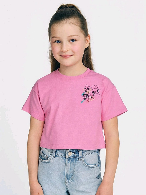 Girals Printed Crop Top 9B1