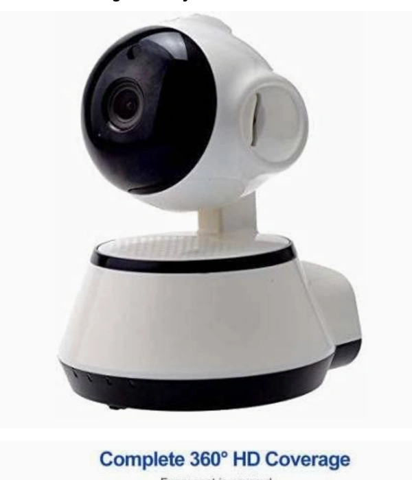 MiniXR V380 Pro Wireless HD Security CCTV Camera Night Vision Supports up to 64gb SD Card (White) - White